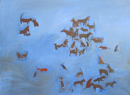pieski olej 100cm x 80cm